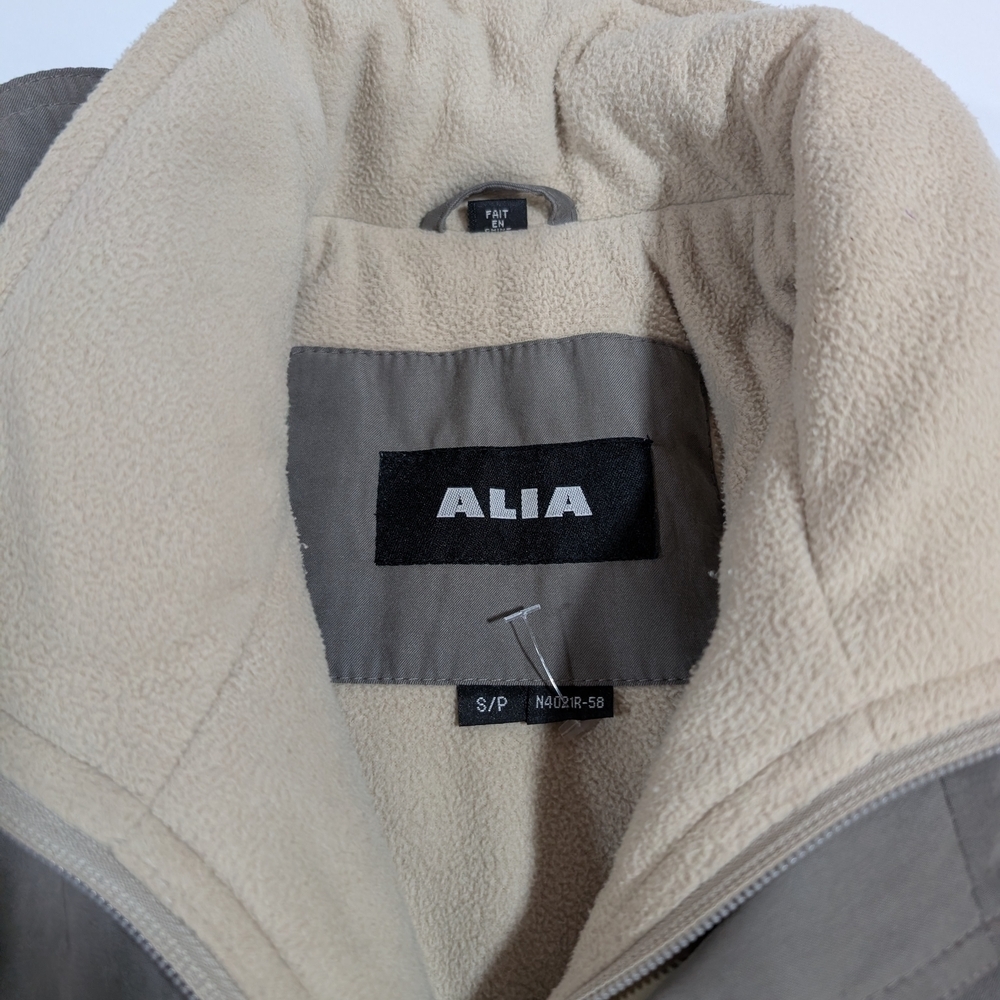 Alia Quilted Women's Jacket Small Gray Fleece Lined Utility Coat Earth Tones - Picture 5 of 11